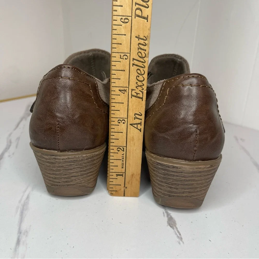 Earth Origins Women Ankle Booties Oakland Eddie Distressed Suede Taupe Size 8M